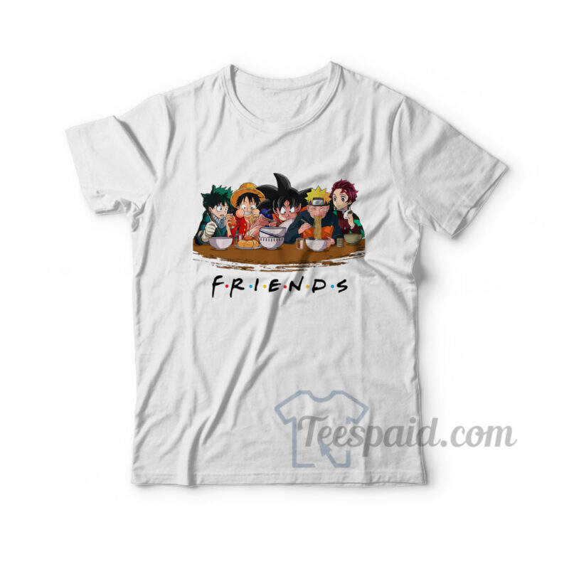 Get It Now Midoriya Luffy Goku Naruto Tanjiro Friends T Shirt For Unisex