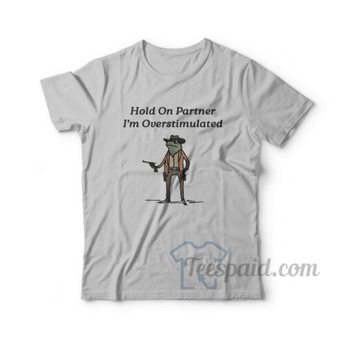 Hold On Partner I'm Overstimulated T-Shirt